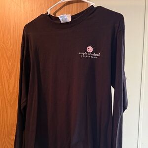 Simply Southern Black and Pink 'Fight Like a Girl' Long Sleeve Tee